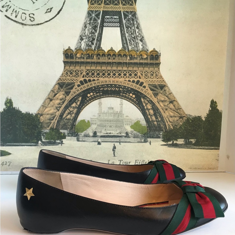 Gucci Black Ballet Flats Size 37.5